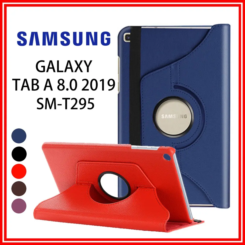Samsung Tab A 8.0(2019)Smart 360 Degree Rotation Bracket Leather Case SM-T295 SM-T290 cover samsung galaxy tab a8.0 Plastic Accessories