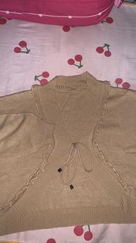 Product Review of Pevita Bolero Crop Cardigan Outer Knit Tali Pita Coquette Lengan Panjang Wanita Kardigan from B**🏻 1