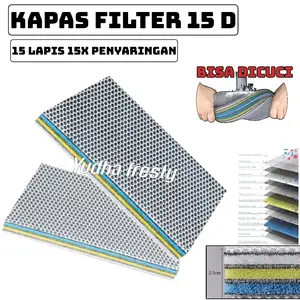 BUSA KAPAS FILTER 15D AKUARIUM KOLAM BISA DICUCI