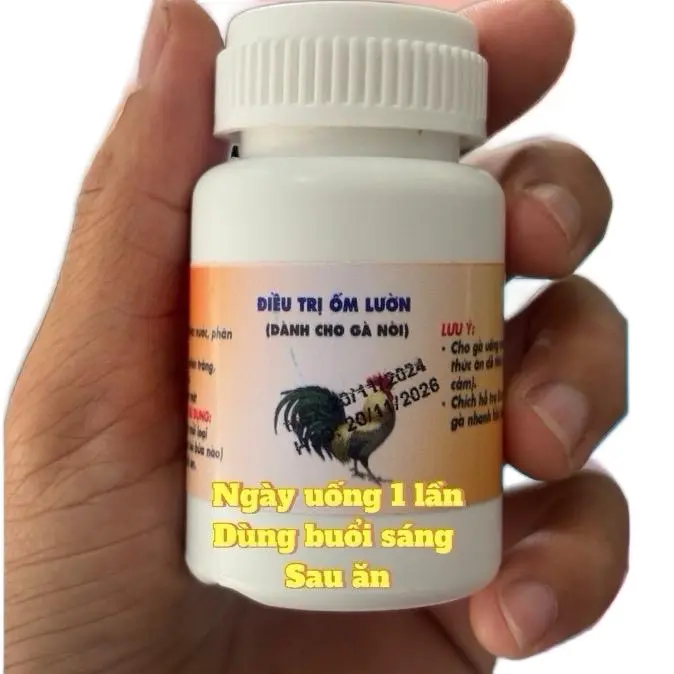 Hủ 30 Viên uống Dr.Rin dùng cho 1 con gà ốm lườn, nuôi không lên kí, tái mặt, chậm tiêu, phân xanh, kén ăn, đẹn họng, nhớt miệng, chướng diều, có vitamin giúp gà lên kí trở lại