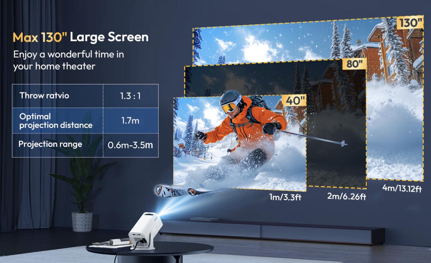 XGODY Gimbal 3 Pro Smart Proyektor LCD Android 11 - 720P - Auto Keystone - Netflix - YouTube - 220 ANSI XGODY Gimbal 3 Pro Smart Proyektor LCD Android 11 - 720P - Auto Keystone - Netflix - YouTube - 220 ANSI