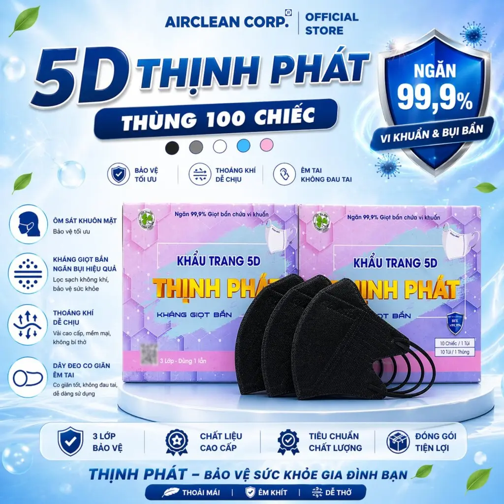 Thùng 100 Chiếc - Màu Đen