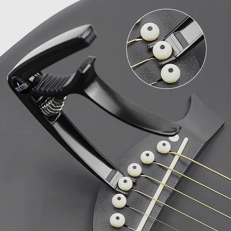 Rixton Guitar Capo Lgl 06 Clamp Aluminum Alloy Metal Wood Grain Quick Change Acoustic Capo 6