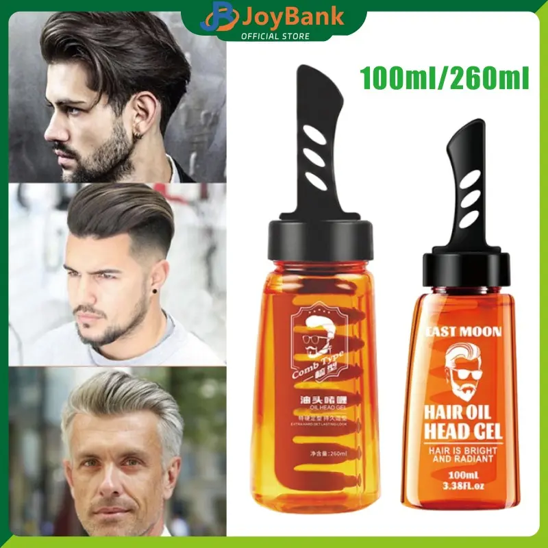 Minyak Rambut Pomade Pria Gel Styling Tahan Lama Tidak Lengket dengan Sisir 260Ml