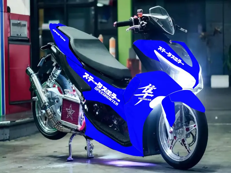 STRIPING || CUTTING STICKER/STRIPING YAMAHA AEROX 155 NEW || STIKER AEROX 155 NEW STRIPING LIS VARIASI Motorcycle 5