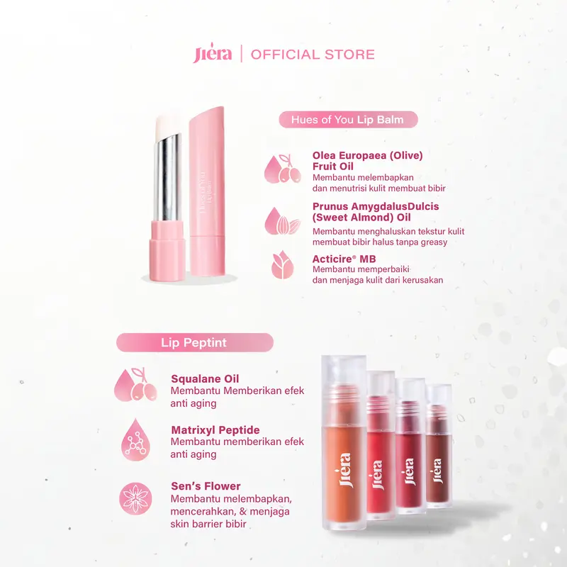 ⁠JIERA Natural Look Lip & Cheek Set - Hues of You Lip Balm + Lip peptint 0.2 Lily Pink | Colour Changing Lip Balm | 10.10 Big Sale 2