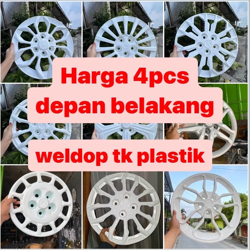 Weldop TK dan IC plastik Ring 17 dan Ring 13 mobil pickup (4pcs)