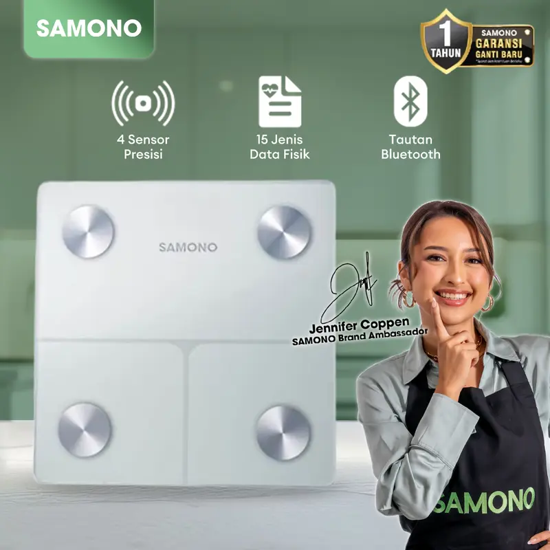 [COD] SAMONO SW-BS01 Timbangan Digital LED Tautan Bluetooth dengan Aplikasi Data Tubuh Timbangan 4 Sensor 0