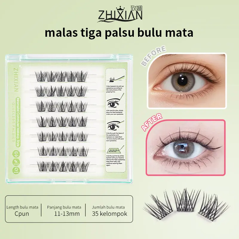 malas tiga palsu bulu mata