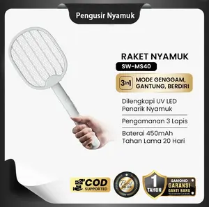 Raket Nyamuk/Deformasi Lipat 180° Hit Electric Nyamuk/Raket Nyamuk Charger/HRDWP02GY