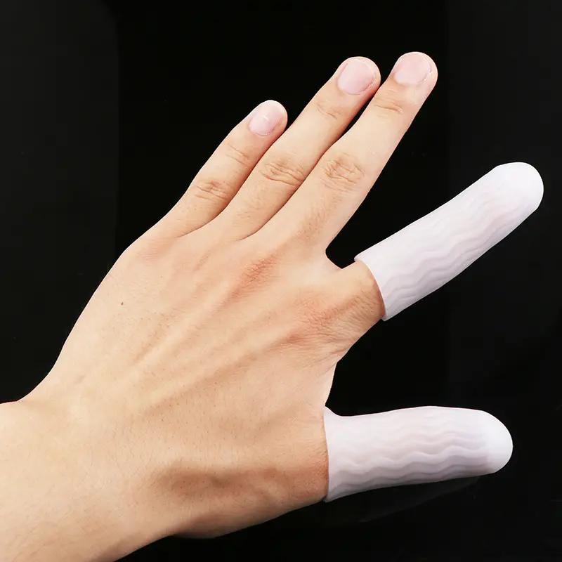 1 cặp gel silicone ngón tay băng ống găng tay bảo vệ ngón chân tay áo giảm đau