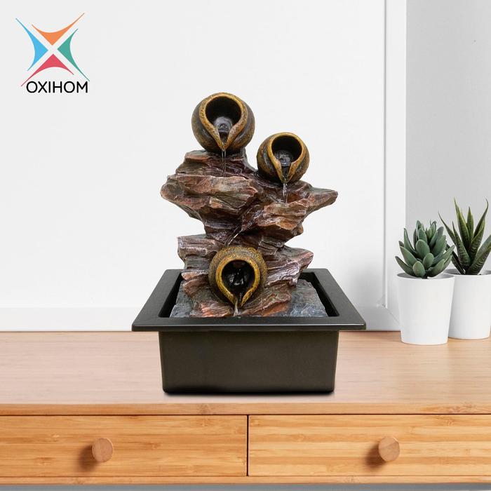Gambar Oxihom W818 Water Fountain Ornament Articles Taman Air Mancur Mini Garden Abstrak Dekorasi Indoor dan Outdoor Rumah Unik dan Antik Feng Shui Motif Batu Alam Minimalis Membuat Ruang Tamu yang Mewah Elegan Hangat dan Romantis dengan lampu LED - W818 dari Oxihom Kota Depok Tokopedia