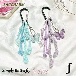 [TERMURAH] FINOLA BAG CHARM SIMPLY BUTTERFLY SERIES / KEYCHAIN / CARABINER / GANTUNGAN TAS / BAG CHARM MACRAME / GANTUNGAN KUNCI / MACRAME / GANTUNGAN TAS AESTHETIC / BAGCHARM MURAH