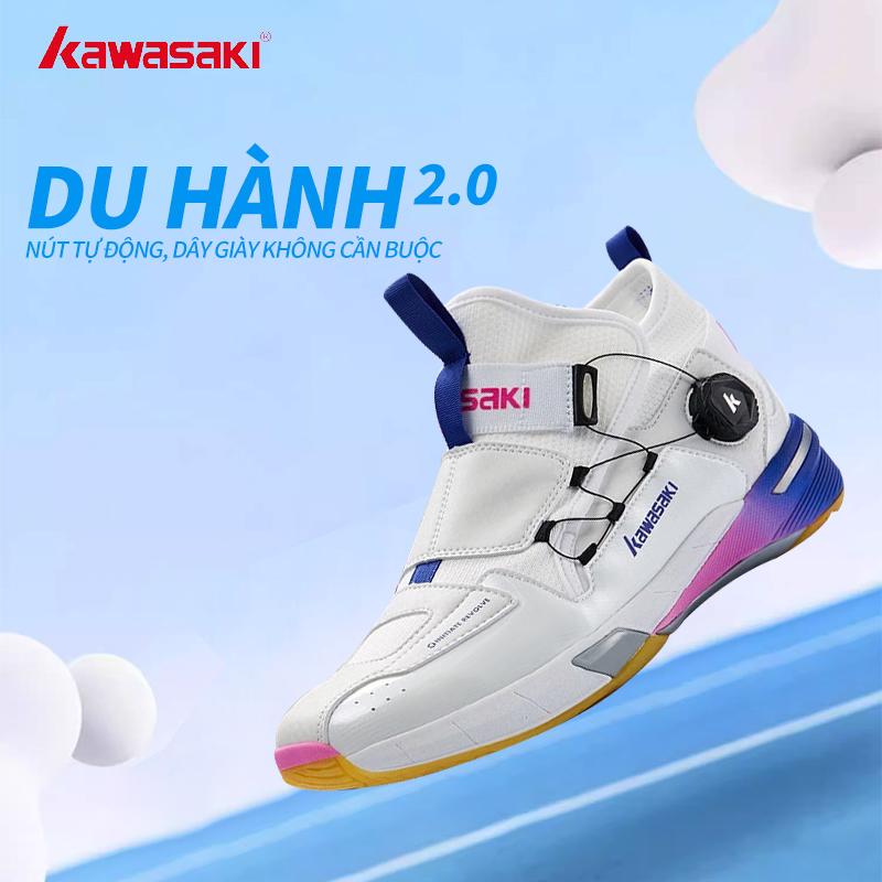 Giày Cầu Lông, Kawasaki, Thiết Kế Chéo 2.0, Phong Cách Thường Ngày A3311, Thoáng Khí, Chống Mài Mòn, Chống Trượt, Hấp Thụ Sốc, Giày Thi Đấu Cổ Cao