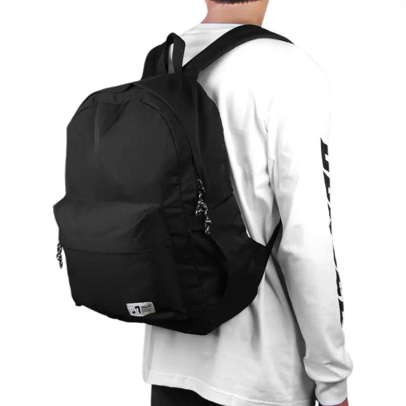 Tas Ransel sekolah laptop 14inch Backpack anti air  punggung  pria wanita Hitam