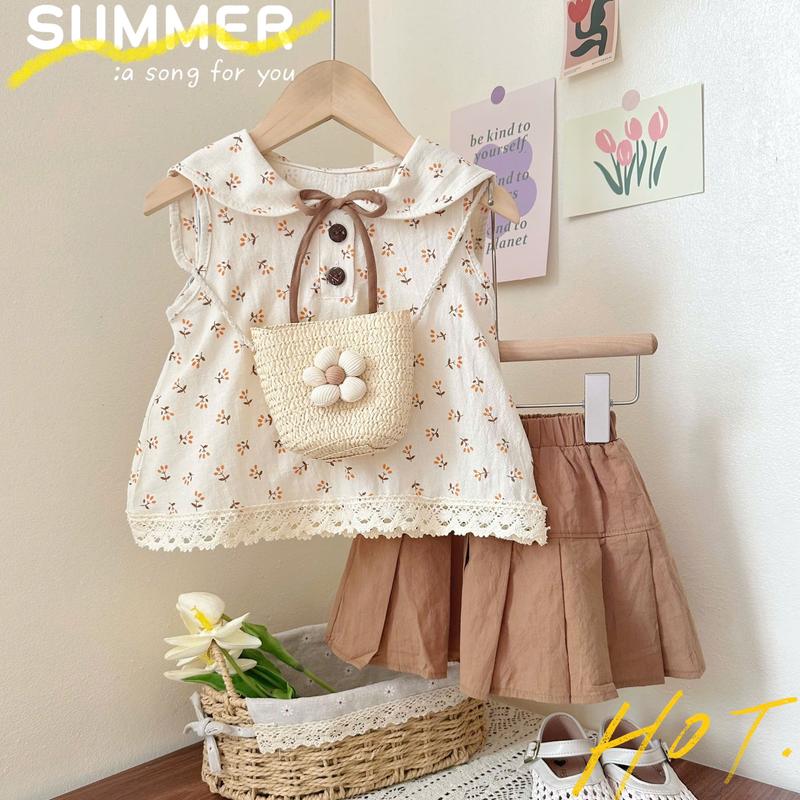 { Onniki x Affiliate } Bộ Thủy Thủ + Chân Váy Xếp Ly Hottrend Mùa Hè 2025 Size Chuẩn Cho Bé Gái Cực Mát Cực Xinh ( KHÔNG KÈM PHỤ KIỆN )