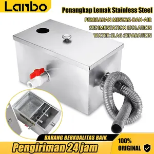 Lanbo Grease Trap Stainless Steel Trap Incrassation Interceptor untuk Separator Minyak-Makanan Restoran Berkualitas Tinggi