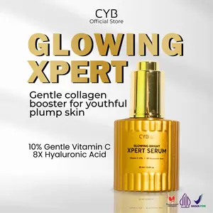 CYB Glowing Bright Xpert Serum - Gentle Vitamin C 10% 8X Hyaluronic Acid Serum Glowing Mencerahkan Brightening Glow Serum Vitamin C Glow Booster Premium