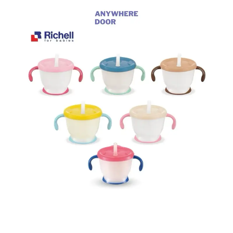 ￼Cốc tập uống nước  3 giai đoạn Richell Nhật Bản chính hãng 0