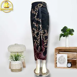 NEW Rok Lilit Batik Rok lilit Bawahan kebaya Rok kebaya Rok Wisuda - kembang sepatu navy
