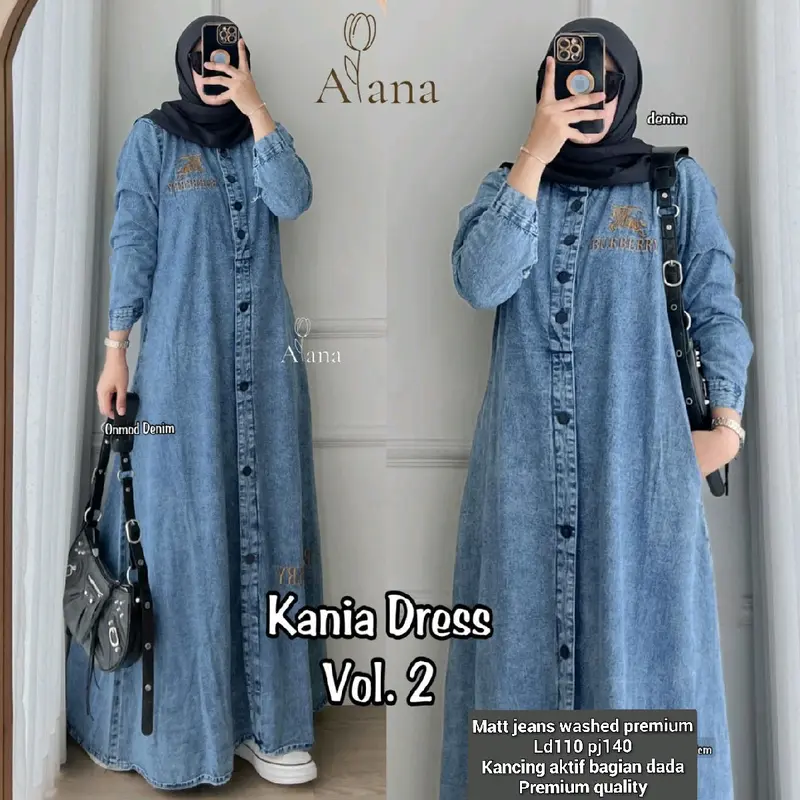 KANIA GAMIS JEANS WANITA SIMPEL ELEGAN 0