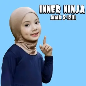 CIPUT INNER NINJA ANAK 5-12TH //DALEMAN HIJAB ANAK CIPUT KAOS DALEMAN JERSEY Kerudung Instan Sekolah Navy Bayi Muslim Nyaman