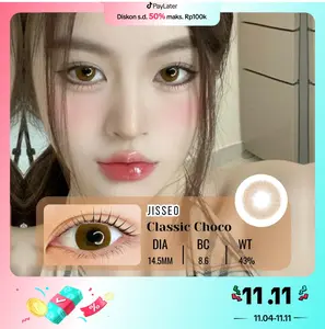 Jual Softlens - JISSEO Nanami Normal sampai -400 Contact Lens Eye Soflens Box Lensa Brown Gray softlens grey softlens  natural soflen  hitam soft  lens minus