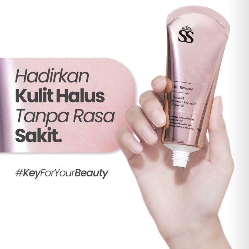 (READY ORI) PROMO Hair REMOVAL SSSKIN Cream Perontok Bulu ORIGINAL BPOM TIDAK SAKIT BPOM 1