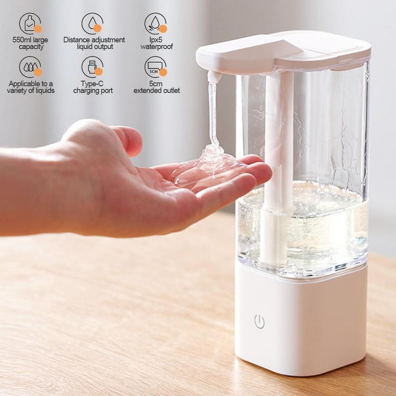 Hộp Đựng Xà Phòng Rửa Chén Tự Động, Dung Tích 550ml, Hộp Đựng Chất Lỏng Thông Minh, Thích Hợp Cho Phòng Tắm, Dầu Gội Đầu, Sữa Tắm Và Chất Tẩy Rửa Nhà Bếp, # 451893