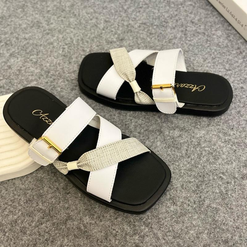 Sendal Selop Silang Sandal Wanita Platform Korea Style Kekinian 9