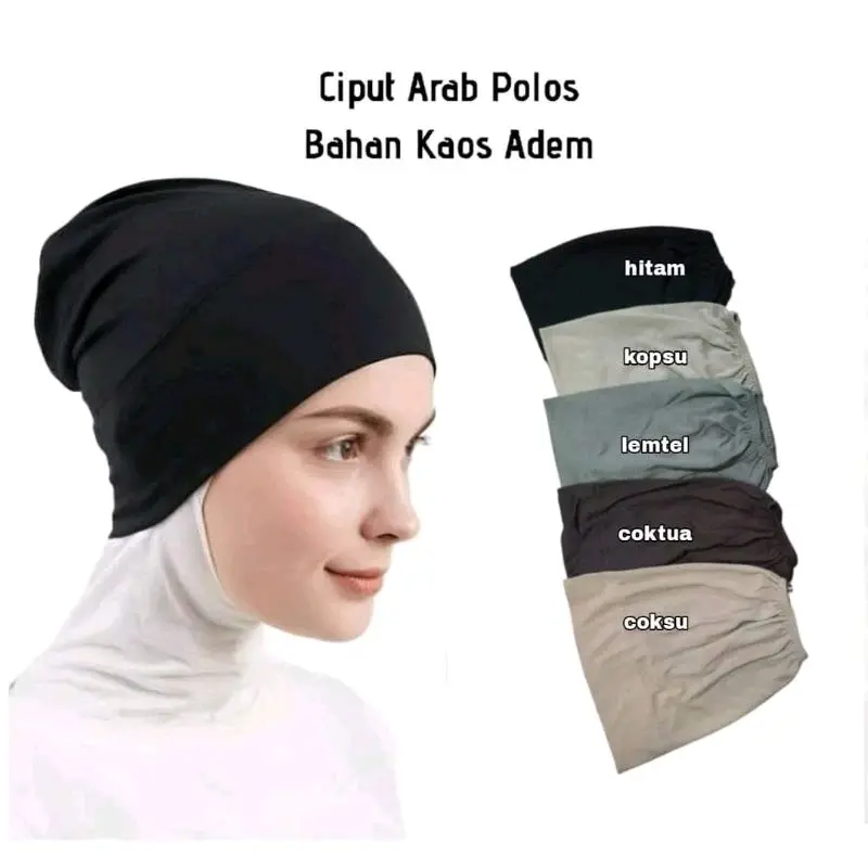 Inner Arab Basic / Dalaman Hijab Arab Polos / Dalaman Hijab Instan Rayon Kerudung ciput lozy hijab