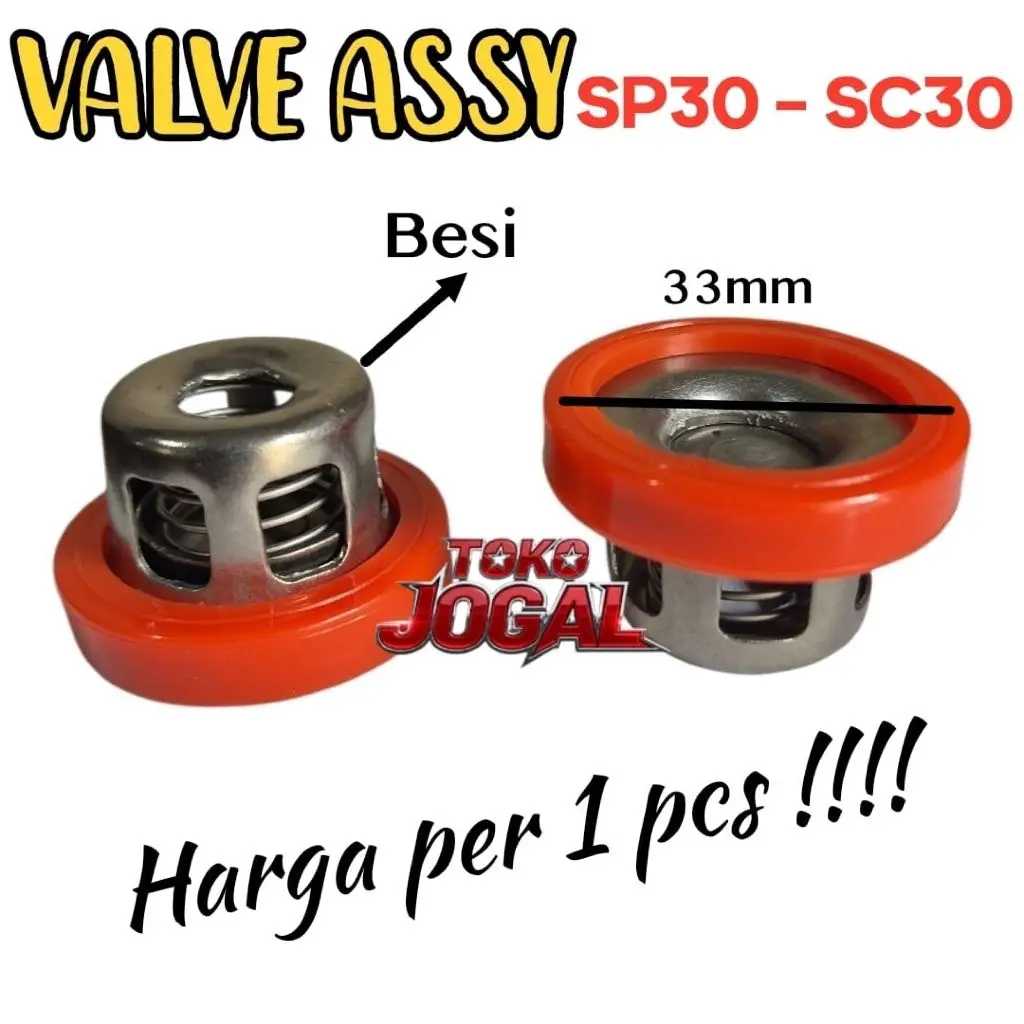 SP30 VALVE ASSY EDISI WARNA MERAH - klep air - katup klep mesin power sprayer semprot hama pompa steam stim doorsmeer PS30 30CC HARGA 1 BUAH PROMO DAN COD
