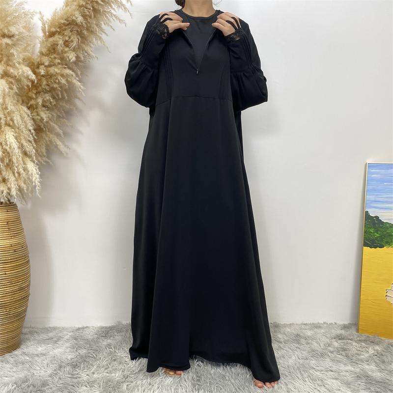 Product Introduction of 6693#  2 Piece Set Set Khimar (Jubah Free Khimar) New Fashion Prayer Muslims Women Lace Party Gift Dress And Khimar 18