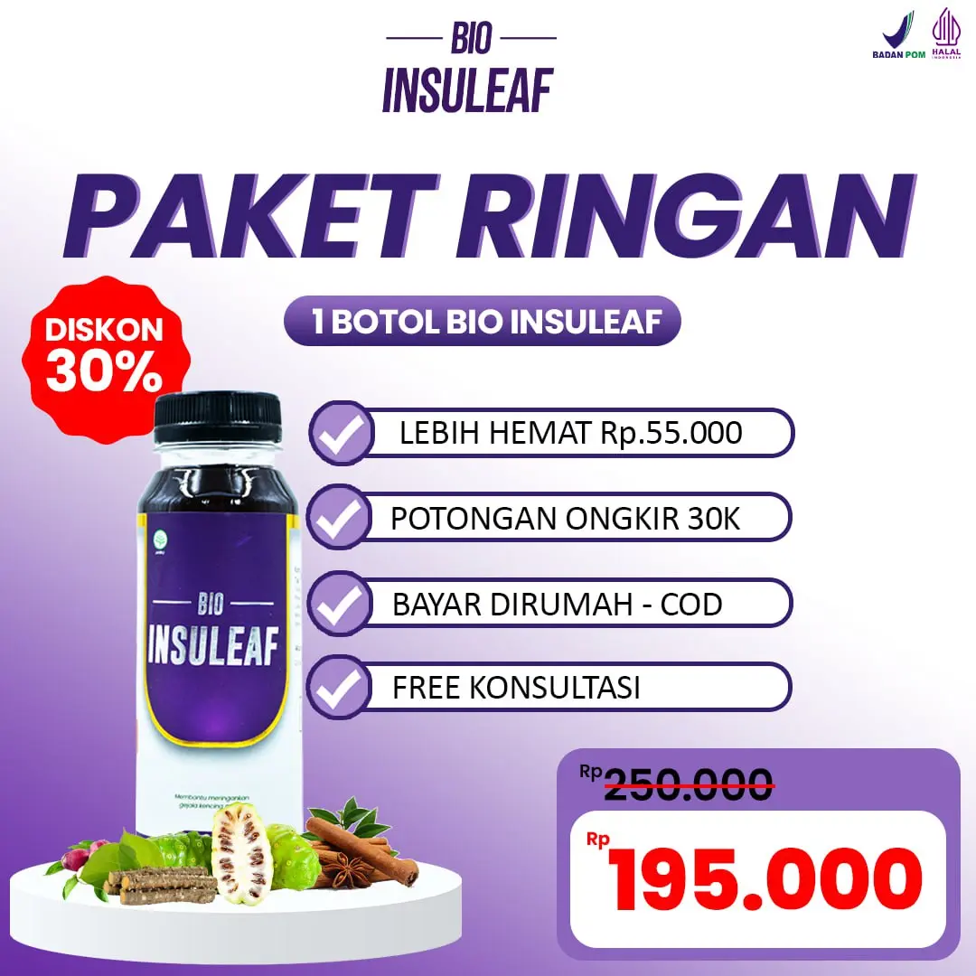 Bio Insuleaf Original 1 Botol BPOM dan Halal