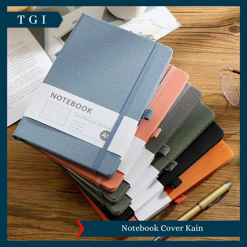 TGI - BUKU DIARY CATATAN KECIL BUKU TULIS MEMO MOTIF BERGARIS NOTEBOOK MINI POCKET SIMPLE NOTEBOOK COVER KAIN 1