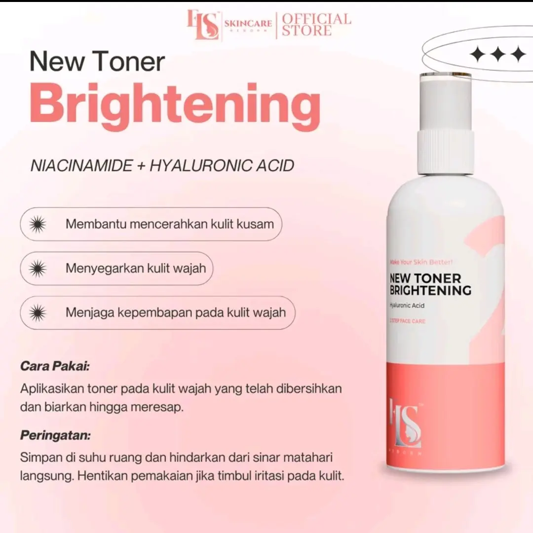 LS Skincare Toner New Glowing 60 ML Acid Vitamin