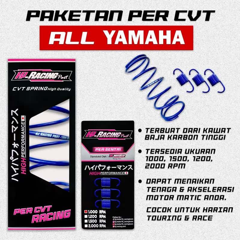 Paket Per CVT+Per Sentri 1000 RPM 1200 RPM 1500 2000 RPM (ALL MATIC YAMAHA) Motorcycle Karbon Racing 0