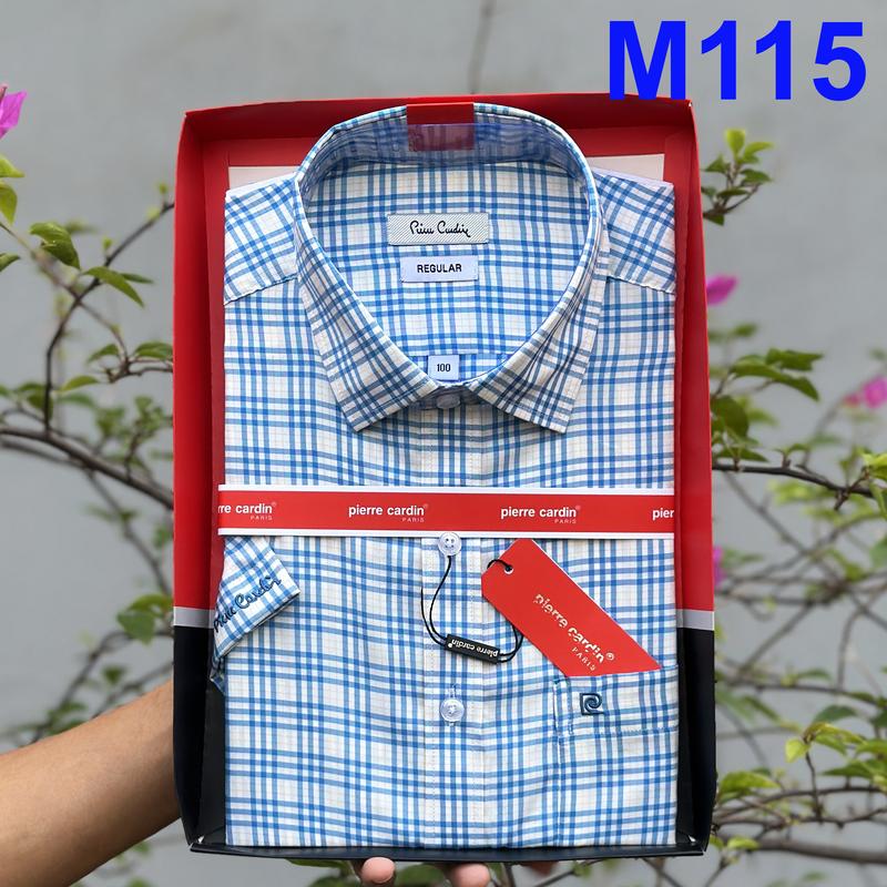 Áo Sơ Mi Pierre Cardin Áo Sơ Mi Nam Ngắn Tay Vạt Ngang Cao Cấp Cúc Dập Chữ Pierre Cadin Sang Trọng Đẳng Cấp