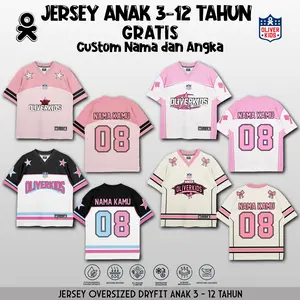 OLIVERKIDS - GRTATIS NAMA Jersey Vintage Anak 3-12 Tahun Bahan Dry Fit Brazil Premium Anti Bacterial & UV Printing Sublimasi Custom Nama Angka Oversized Boxy Fit V-Neck