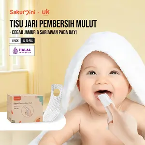 Sakumini Disposal Cleaning Wipes Cloth Baby Oral Cleaner Finger Wipes Pembersih Lidah Gigi Mulut Bayi Perawatan