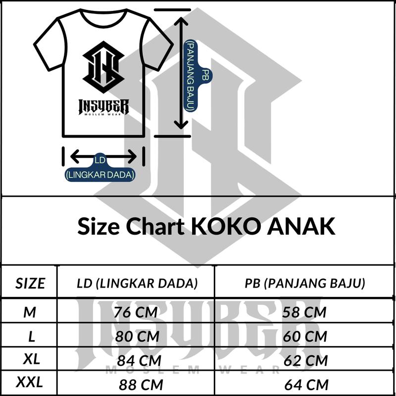 Baju Koko Couple Ayah dan Anak Laki-laki Lengan Panjang Bahan Toyobo Fodu Warna Denim Terbaru 2025 , Muslim 8