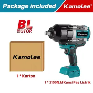Kamolee DTW800 2100Nm 1/2'' Impact Wrench Brushless Motor【Garansi 3 Bulan】 - Hanya Mesin-Karton