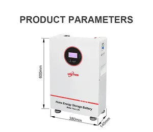 Harga Pabrik! Sumber Daya Portabel Baru 5kwh 51.2V 100Ah Baterai Lifepo4 untuk Penyimpanan Energi Surya Rumah, Stok Gudang Lokal