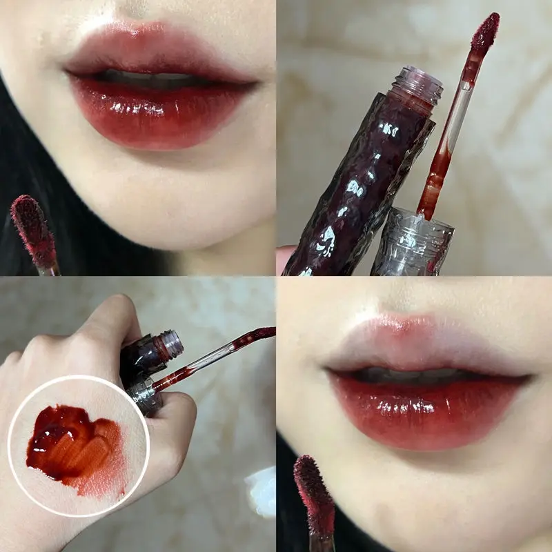 Son Môi tráng Gương Gợn Sóng Ánh Sáng Nước, Herorange, Không Dính Cốc, Dưỡng Ẩm, Son Môi