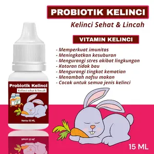 Vitamin kelinci probiotik plus kelinci 15ml menambah nafsu makan meningkatkan kesuburan mengurangi stres
