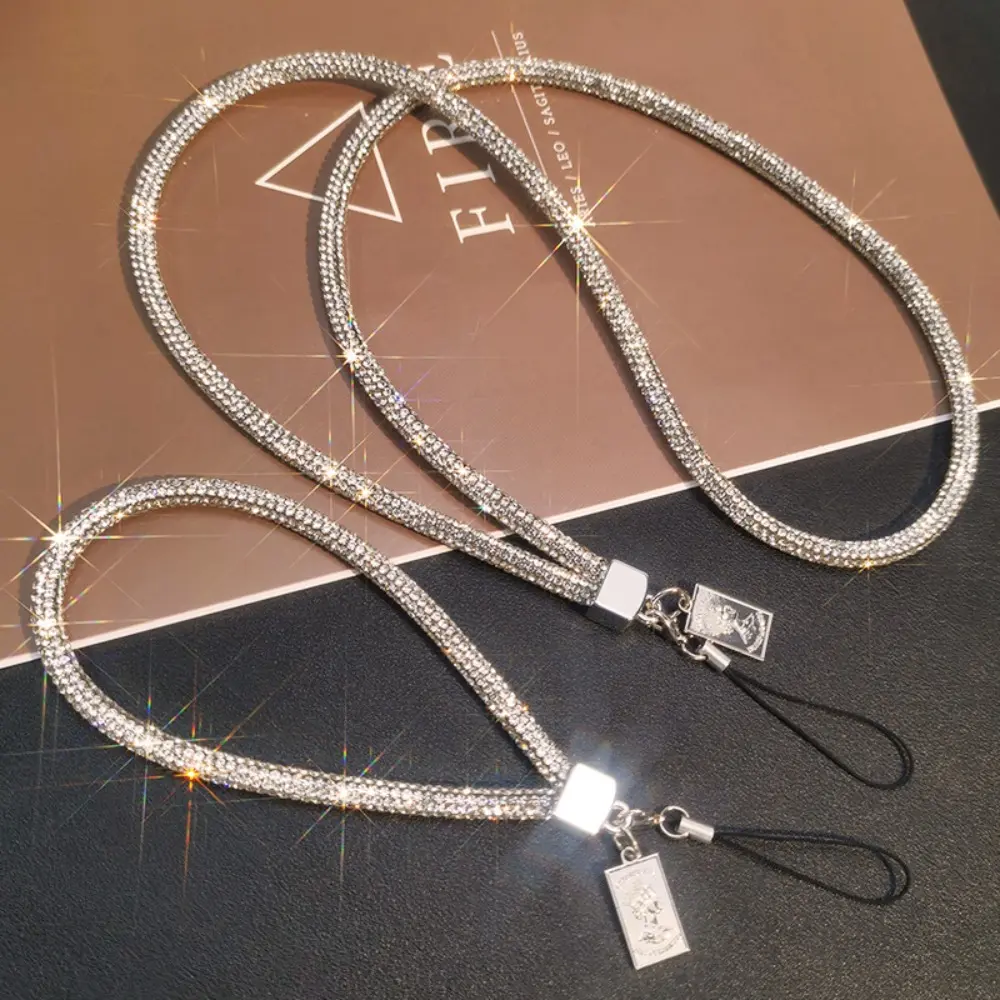 Keychain Rhinestone Phone Lanyard Fashion Bright Bling Bling Chain Straps Neck Hanging Cord for Phone Accessories