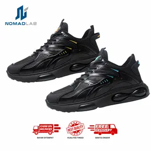 Nomad Smith Sepatu Sekolah Sneakers Casual S30 Hitam Karet Black Shoes Pria Snekers Kasual Running Sport