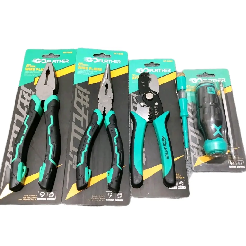 Combo 5 sản phẩm sửa điện có 1 kìm điện +1 kìm tuốt+1 kìm nhọn +1 bút thử điện+1 tua vít 2 đầu