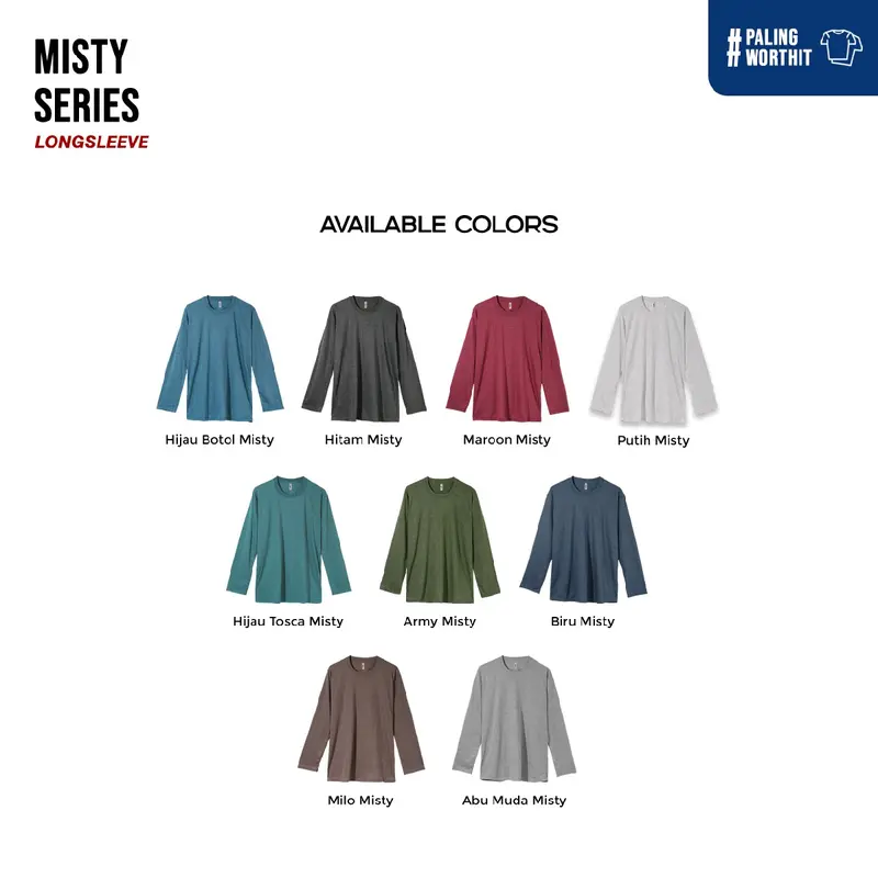 Kaos Lengan Panjang Twotone Misty Pasti Beda Pasti Eksklusif 3