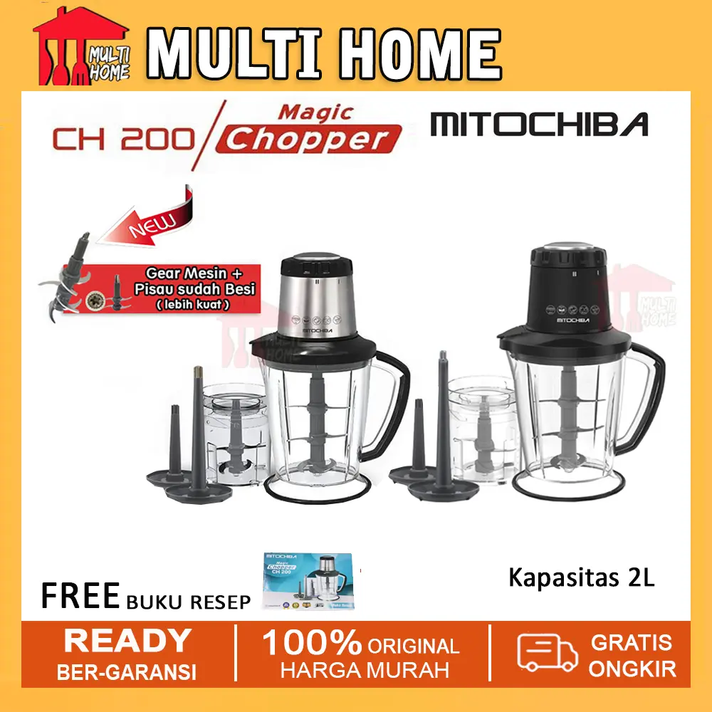 Chopper Blender Mitochiba CH200 kapasitas 2 Liter - Resmi